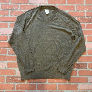 Men’s St. John’s Bay V-Neck Sweater XL Tan